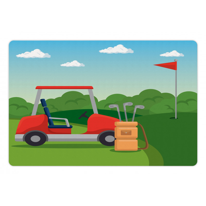 Club Car and Flag Pet Mat