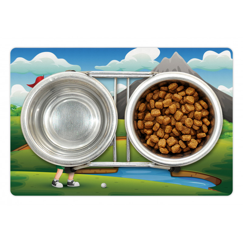 Golfer Children Pet Mat