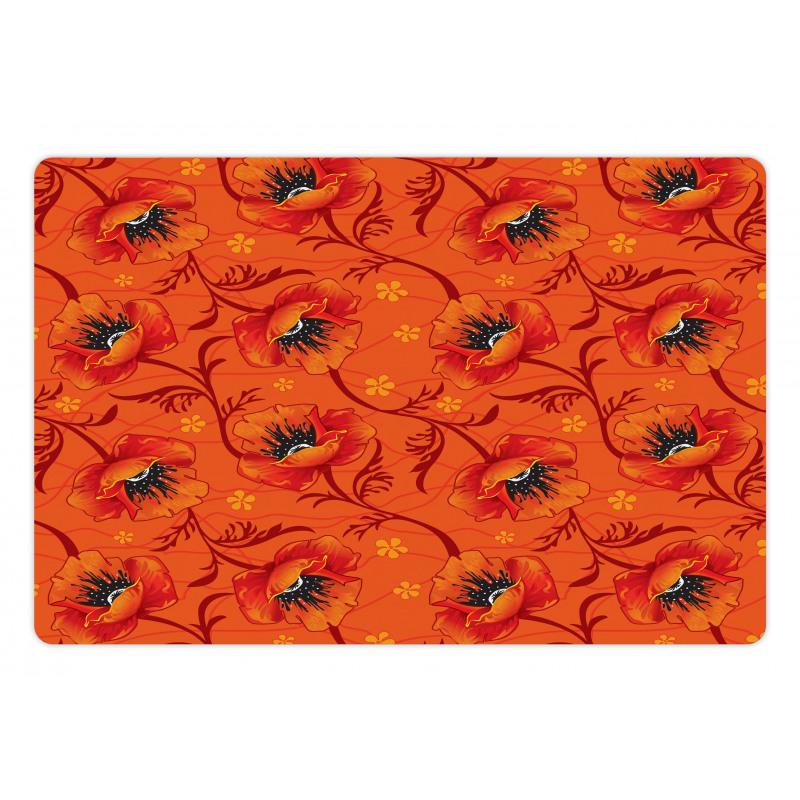 Poppy Flower Romance Pet Mat