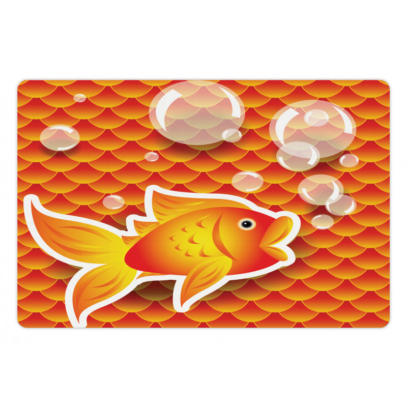 Cartoon Goldfish Bubble Pet Mat