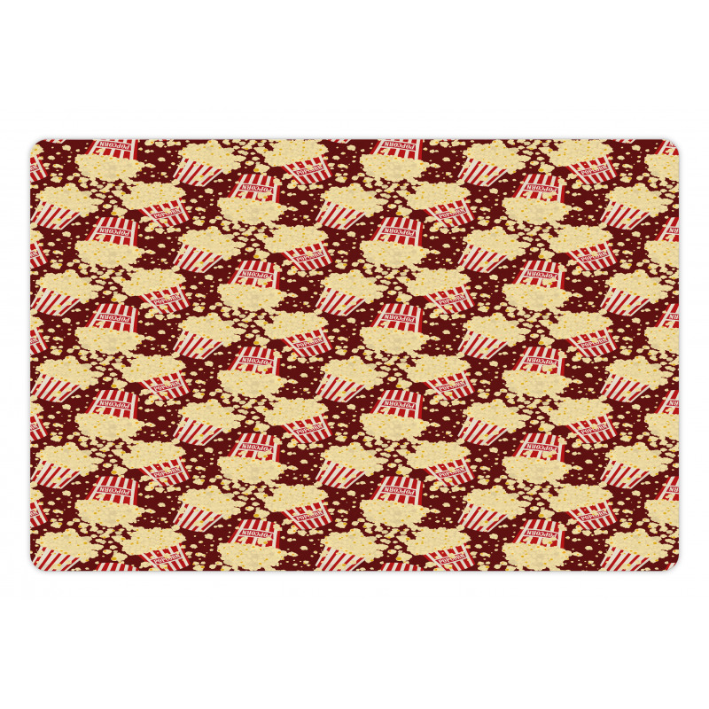 Movie and Popcorn Pattern Pet Mat