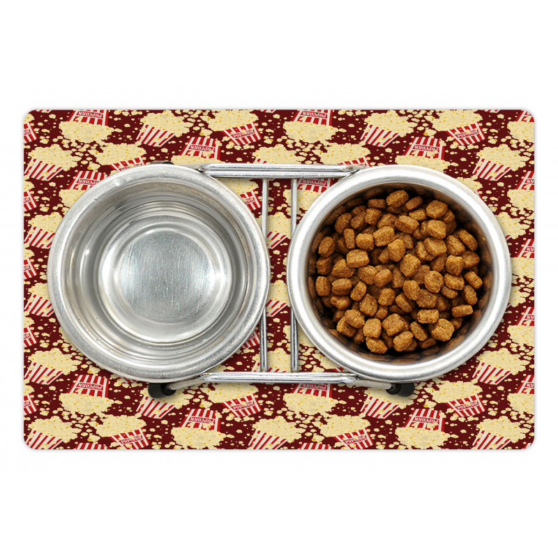 Movie and Popcorn Pattern Pet Mat