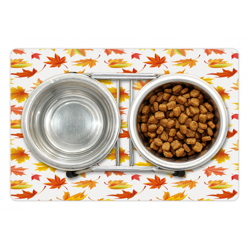 Fallen Maple Leaves Pattern Pet Mat