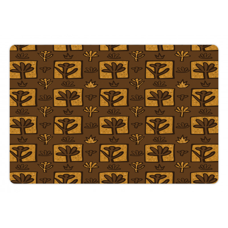 Abstract Nature Botany Pet Mat