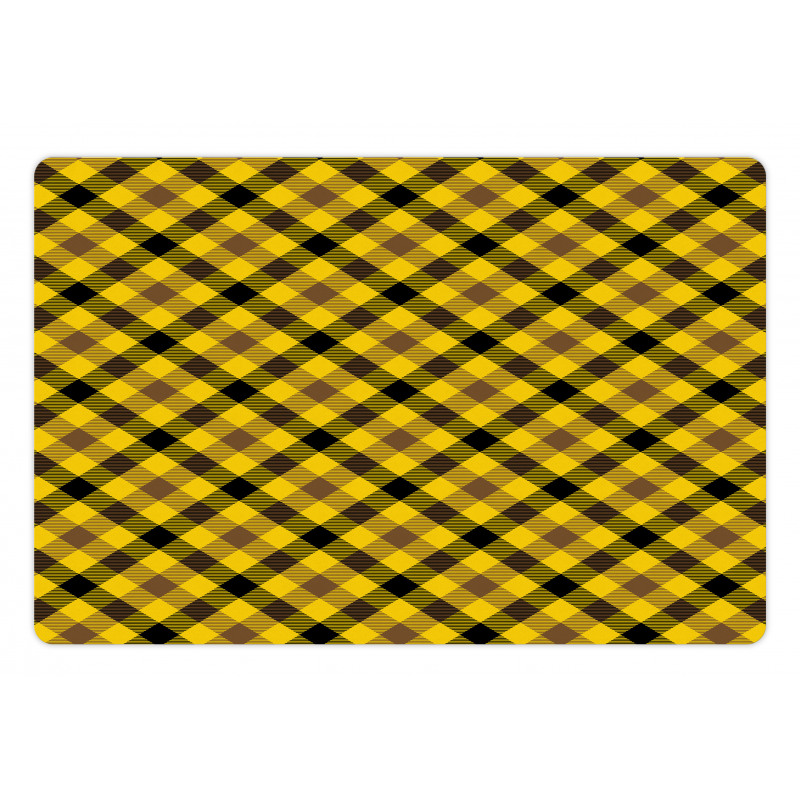 Striped Square Check Pet Mat