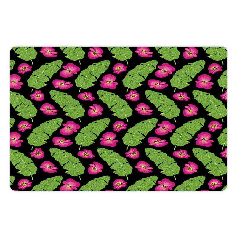 Banana Palm and Flowers Pet Mat