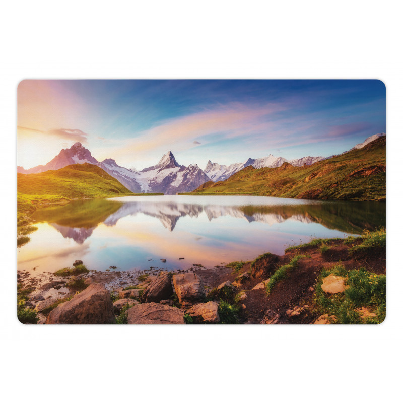 Tranquil Lake Sunrise Pet Mat