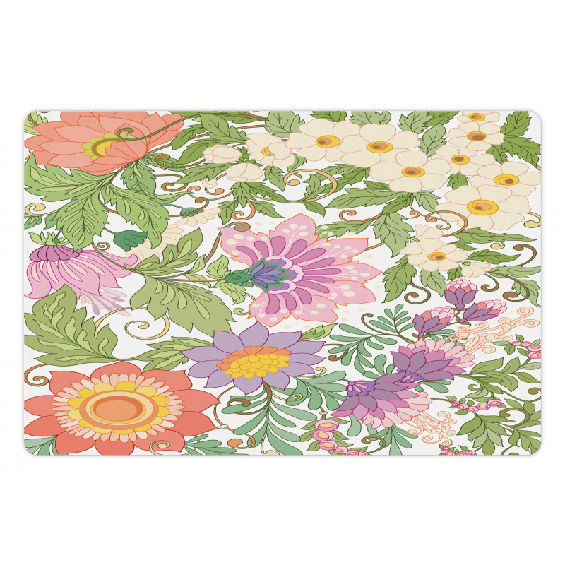 Pastel Flowers Nostalgia Pet Mat