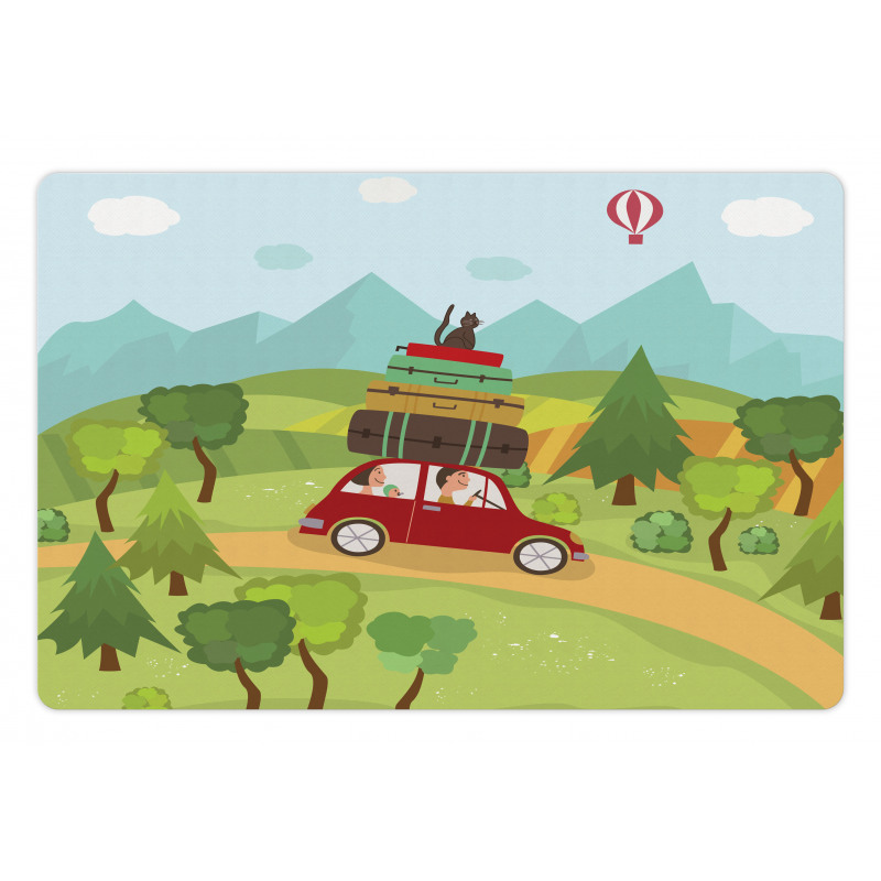 Road Tripping Family Pet Mat