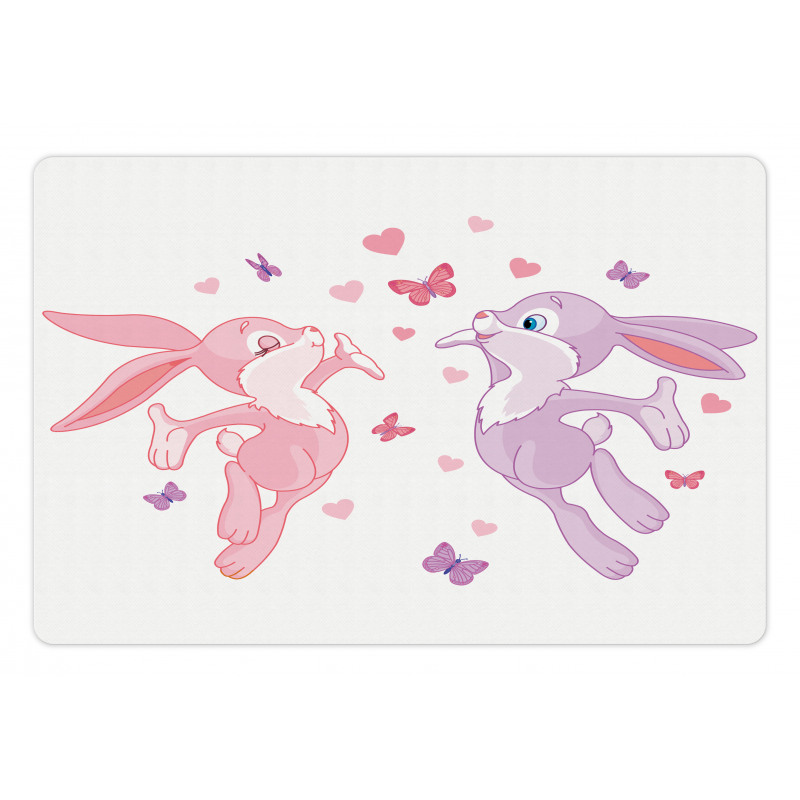 Bunnies Kissing in Air Pet Mat