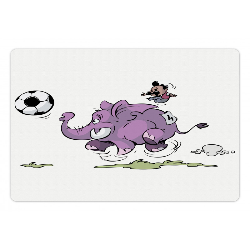 Elephant Playing Soccer Pet Mat