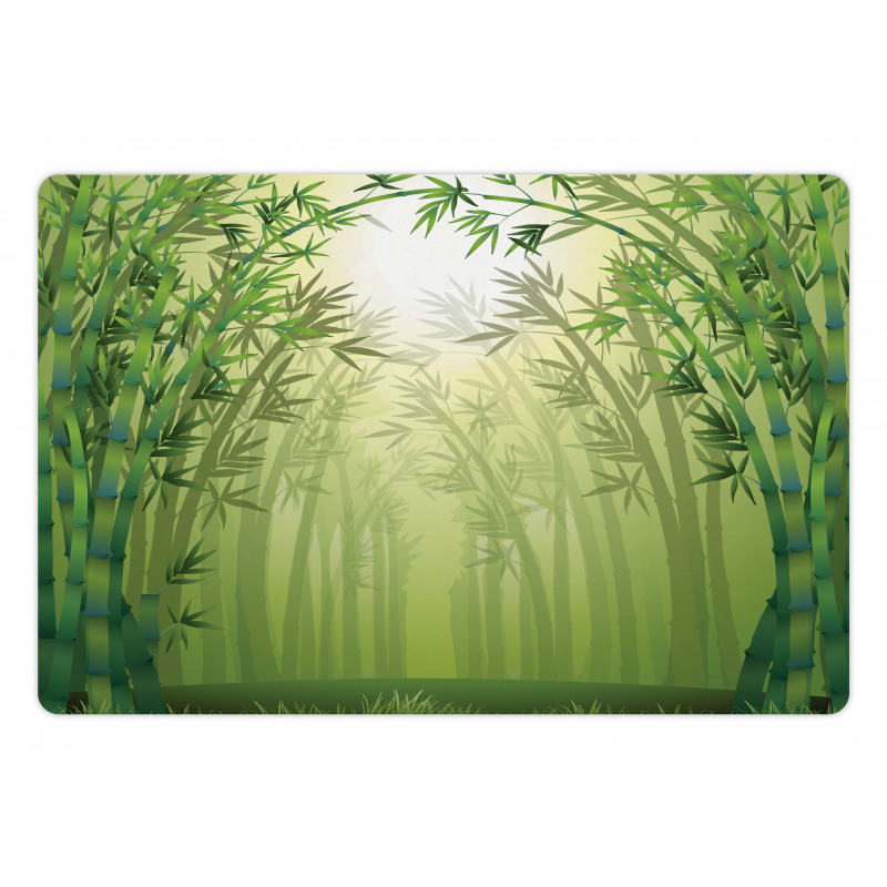 Bamboo Trees in Forest Pet Mat