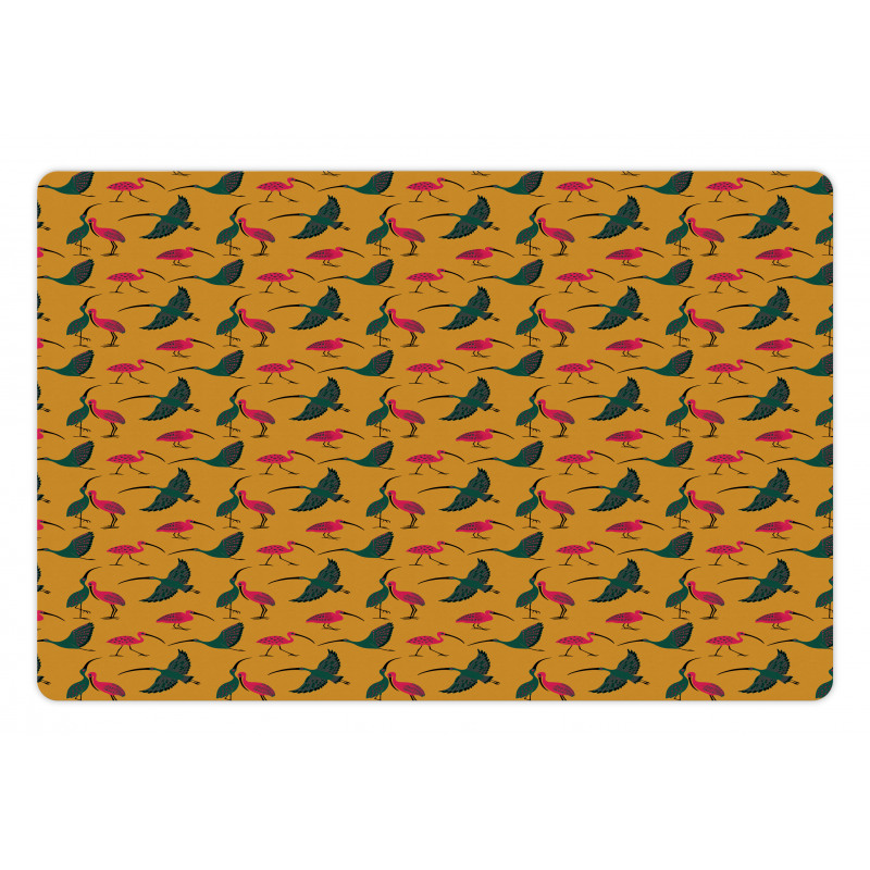 Folk Ornate Birds Pet Mat