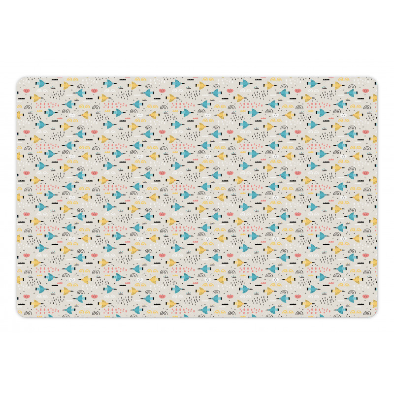 Birds Scandinavian Pet Mat