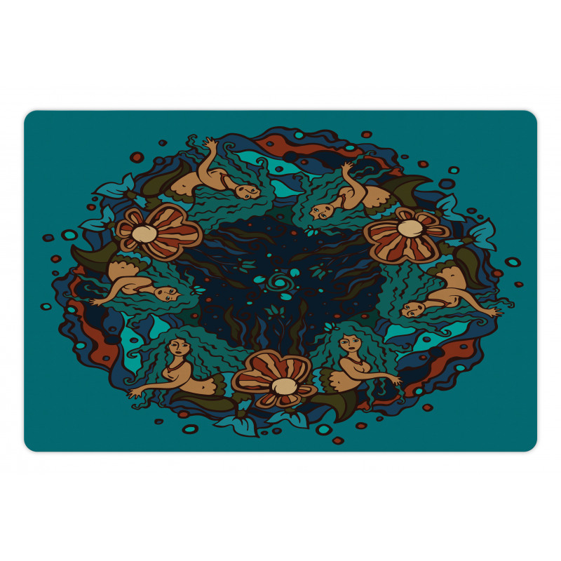 Vintage Marine Theme Pet Mat