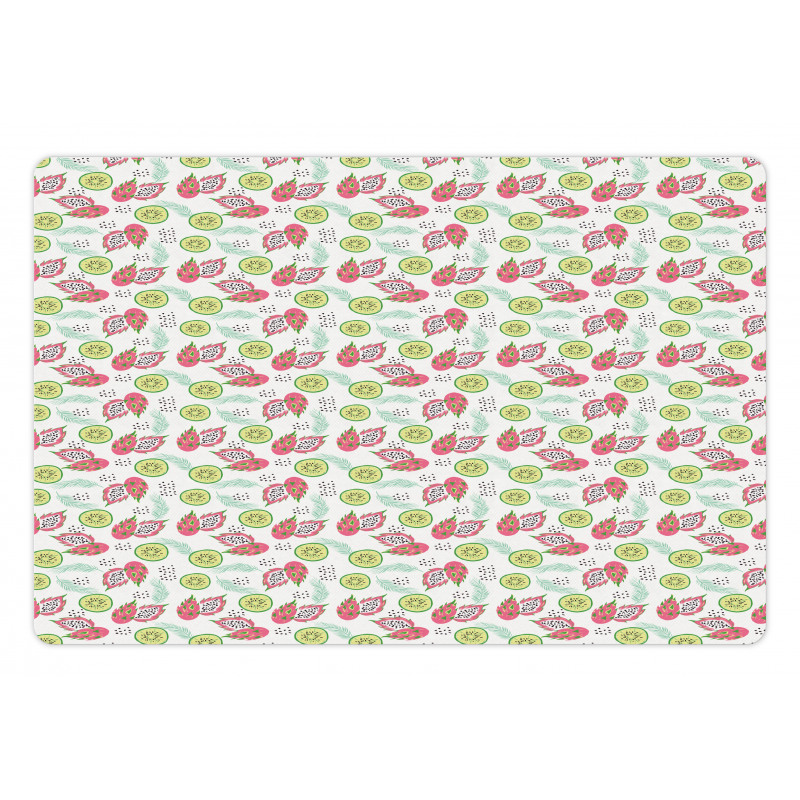 Tropical Pastel Doodle Style Pet Mat