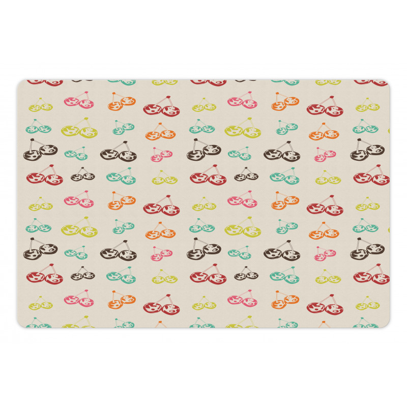 Colorful Fresh Organic Foods Pet Mat