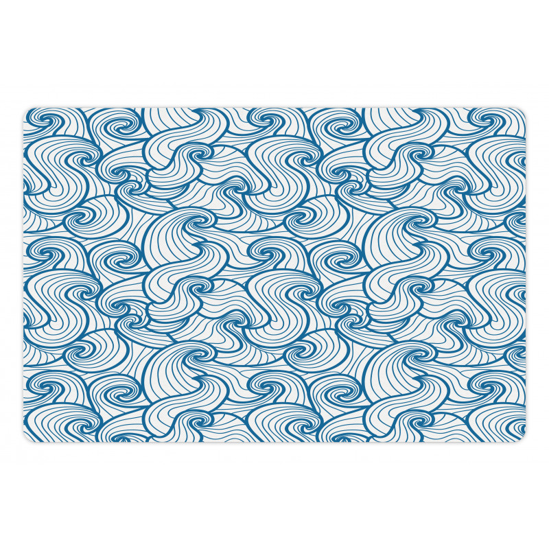 Swirling Oceanic Waves Pet Mat