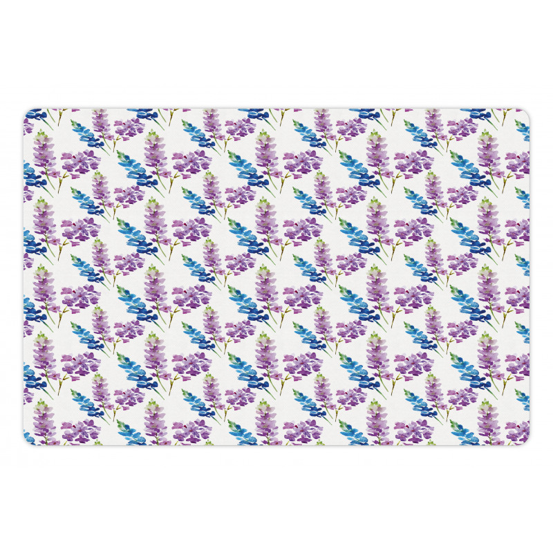 Violet Tone Flowers Pattern Pet Mat