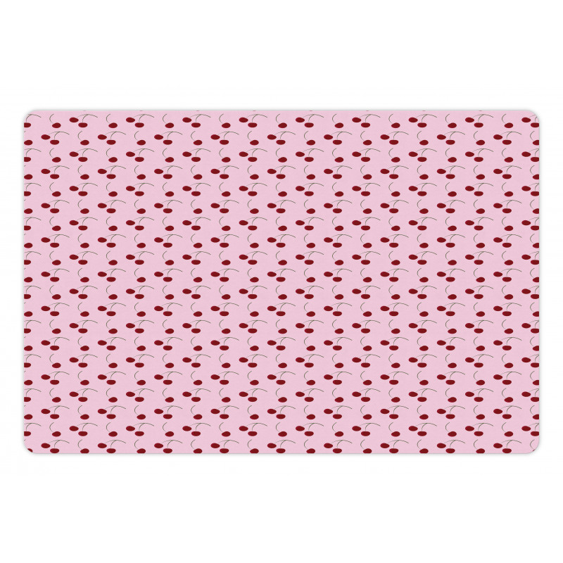 Rhythmic Cherries Motifs Pet Mat