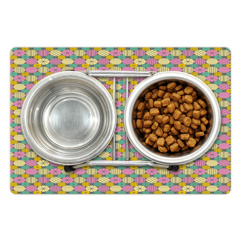 Ornamental Rounds on Grey Pet Mat