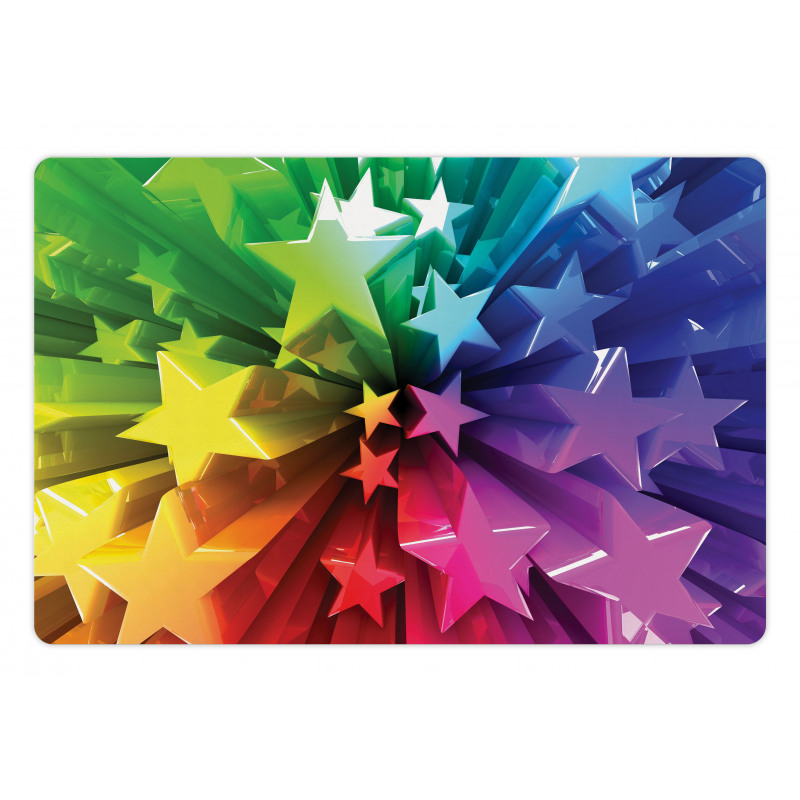 Cheerful Burst of Stars Pet Mat