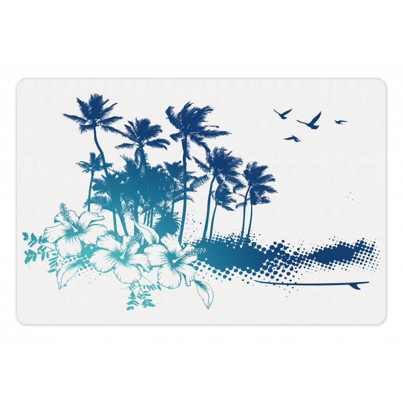 Hibiscus Flower Trees Pet Mat