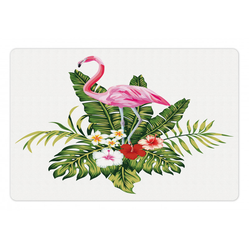 Flamingo and Flowers Pet Mat