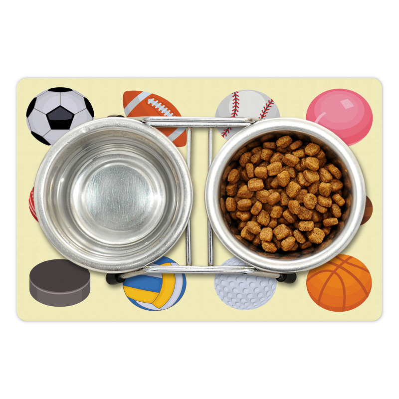 Different Sports Balls Layout Pet Mat