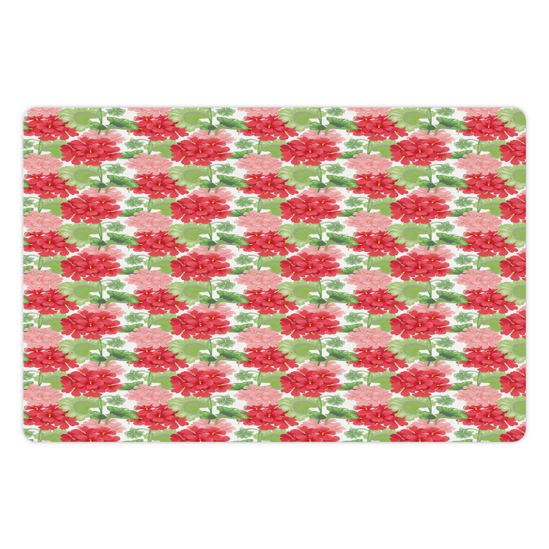 Flowers on Plain Back Pet Mat