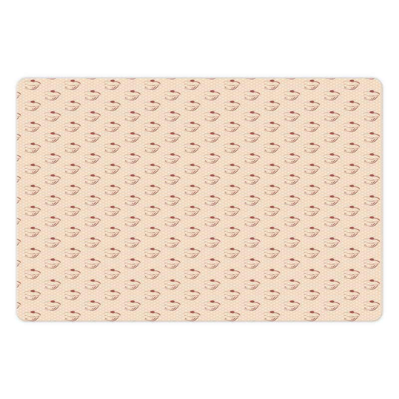 Cherry Whipped Cream Cupcake Pet Mat