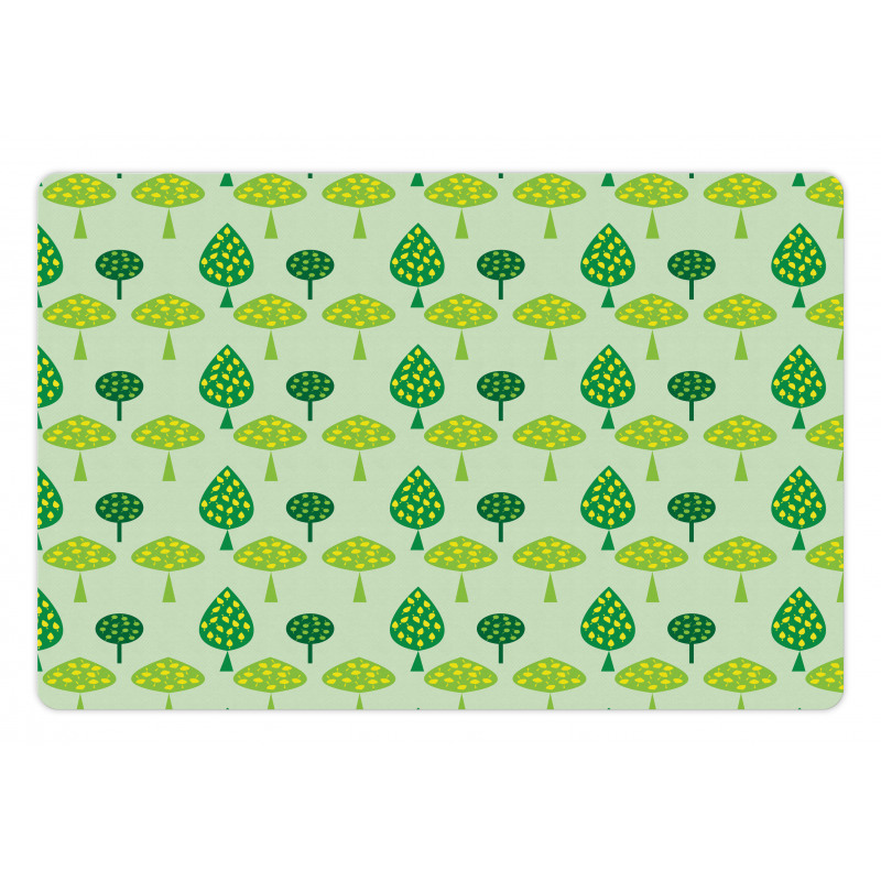 Abstract Trees Blossoming Pet Mat