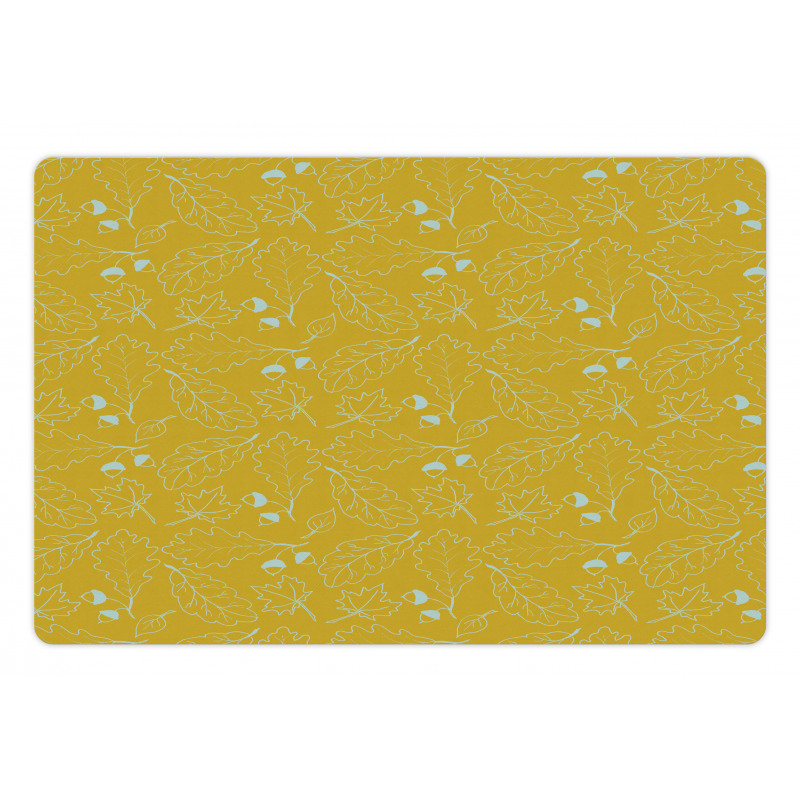 Oak Leaf Ahorn Trees Sketch Pet Mat