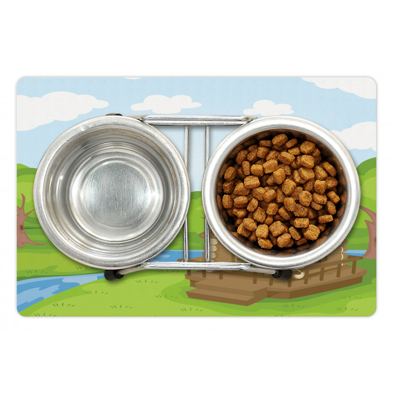 Wooden Lodge near Stream Pet Mat