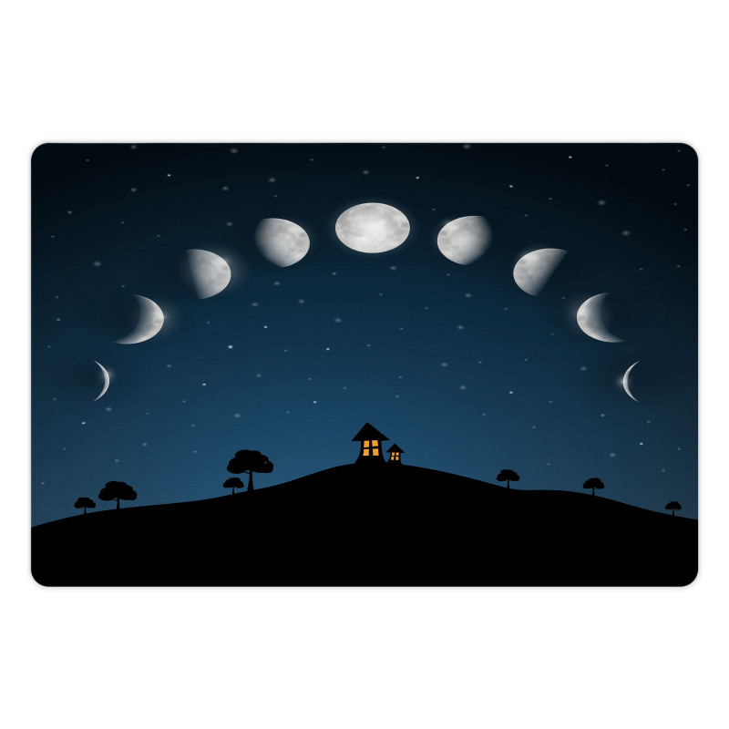 Lunar Phases and Stars Hill Pet Mat