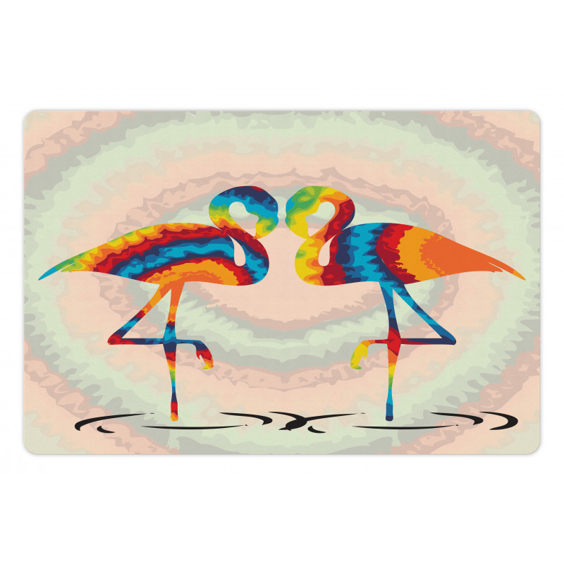 Valentines Funky Birds Pet Mat