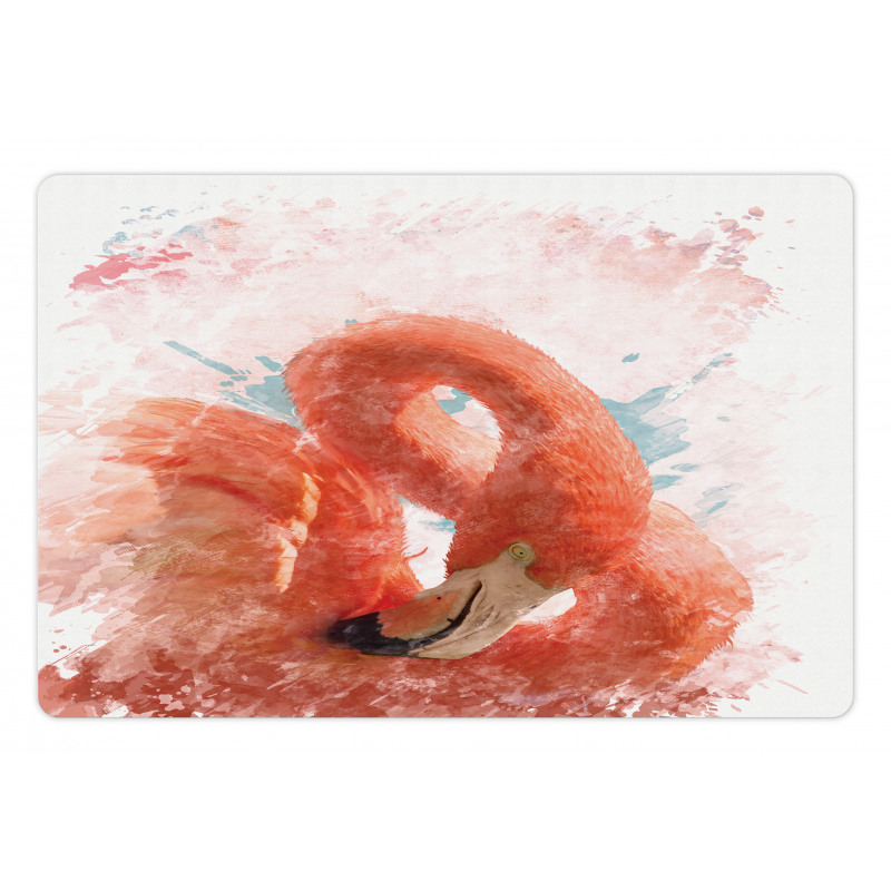 Exotic Bird Watercolor Pet Mat