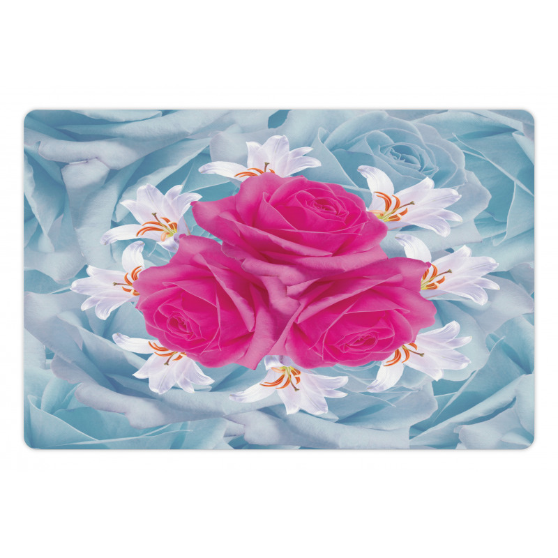 Graphic Roses and Lilies Pet Mat