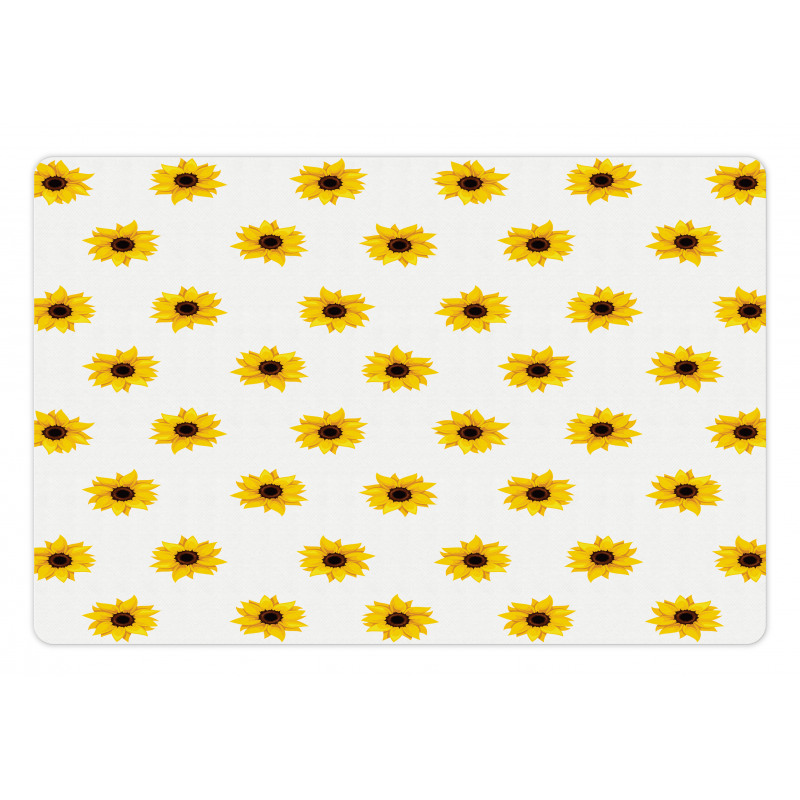 Sunflower Pattern Nature Pet Mat