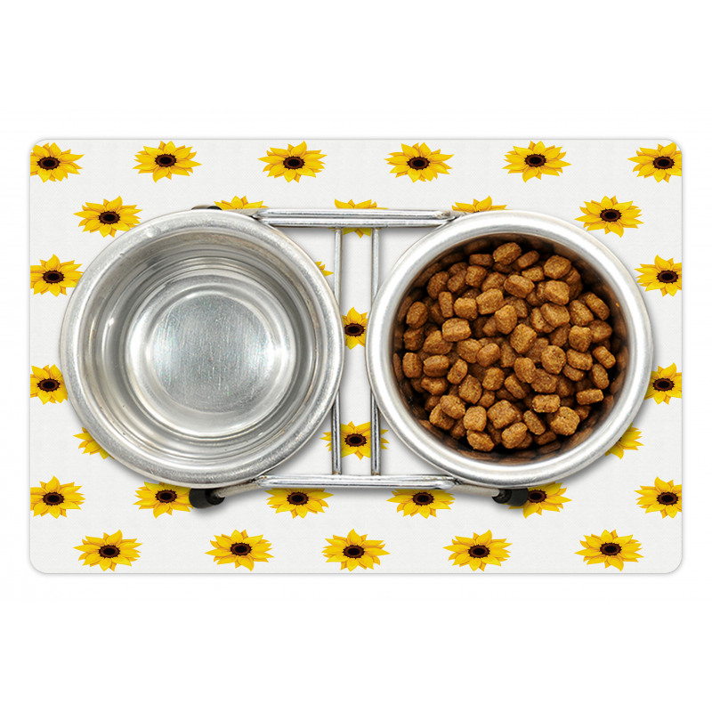 Sunflower Pattern Nature Pet Mat