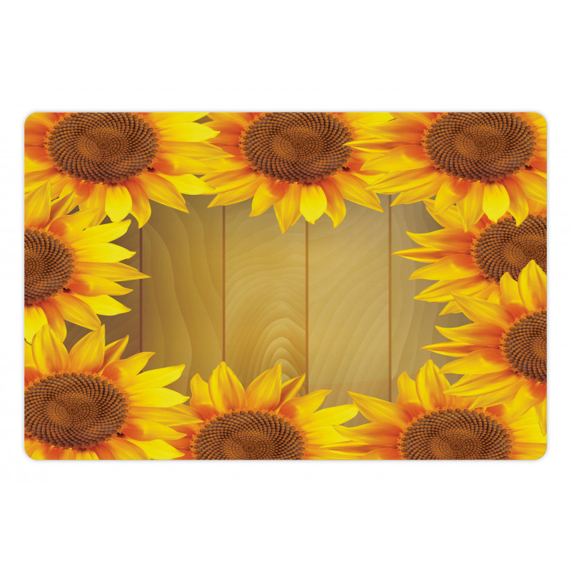 Flower Frame Circle Pet Mat