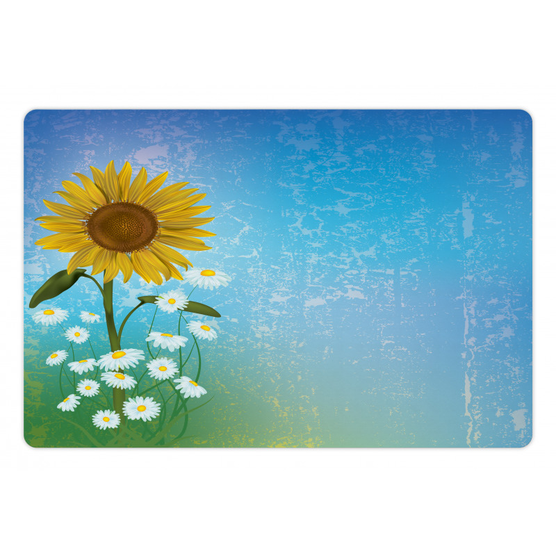 Sunflowers Chamomiles Pet Mat