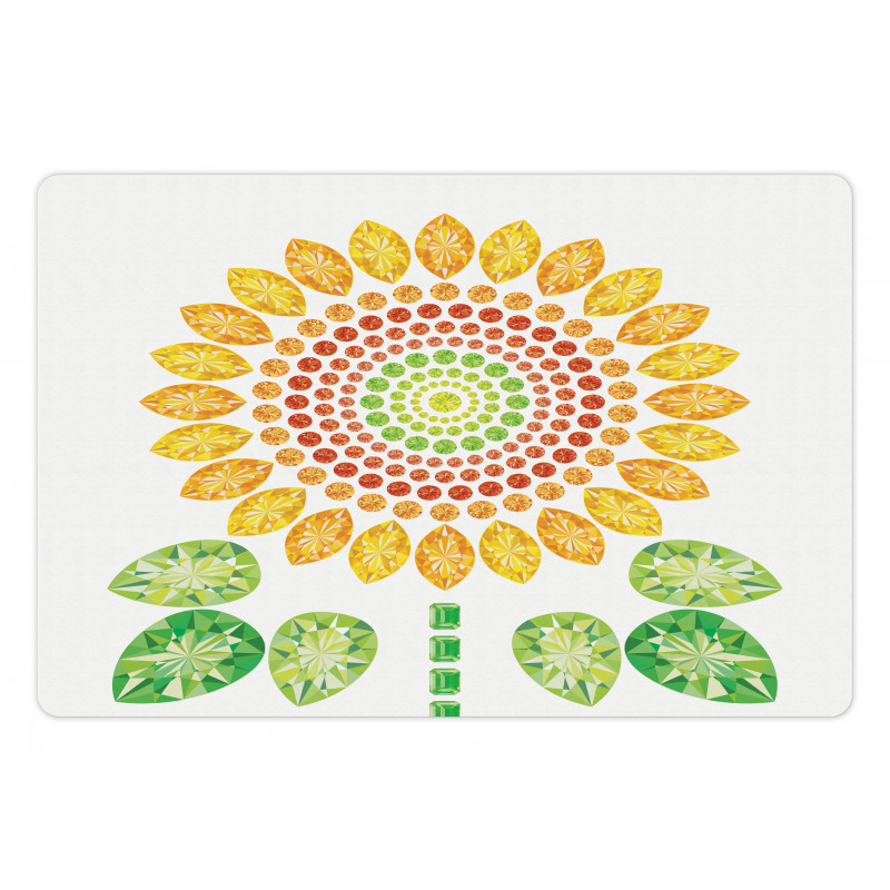 Sunflower Mandala Design Pet Mat