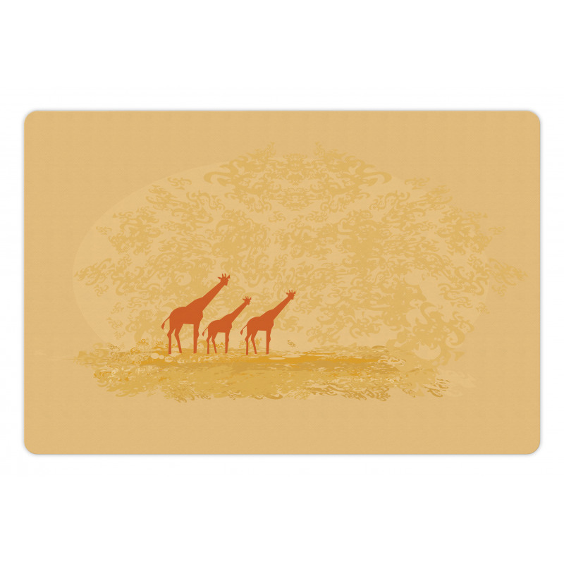 Retro Safari Giraffes Pet Mat