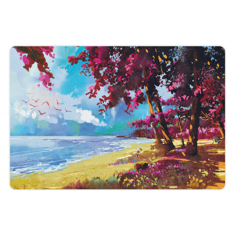 Summer Blossom Trees Pet Mat