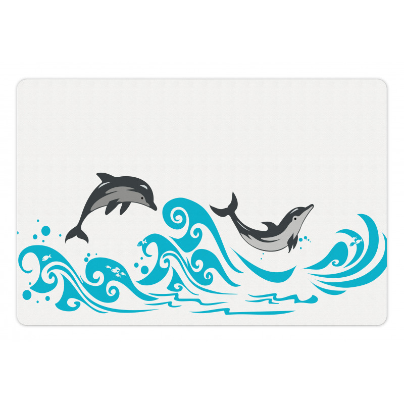 Big Fish Mammal Waves Art Pet Mat