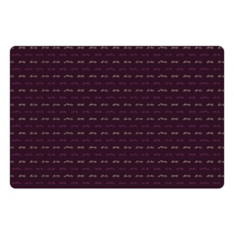 Motorcycles and Mopeds Pet Mat