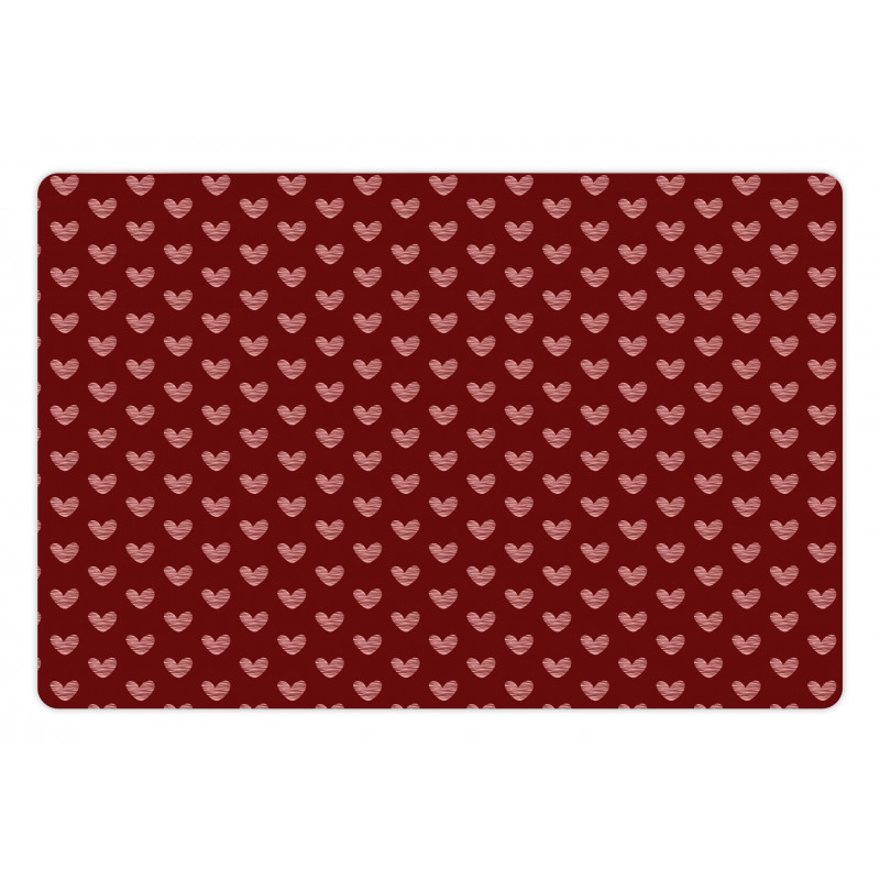 Hatched Hearts Love Pet Mat