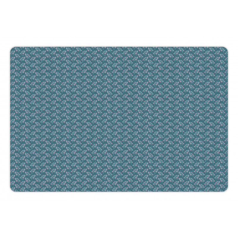 Dotted Petals Branches Art Pet Mat