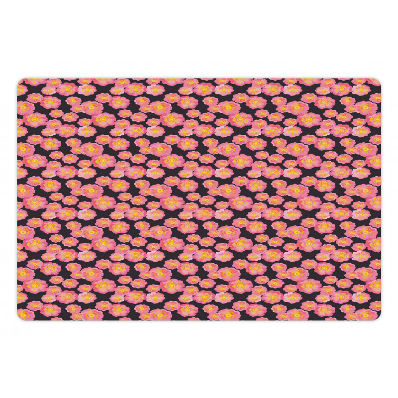 Romantic Blossoming Petals Pet Mat